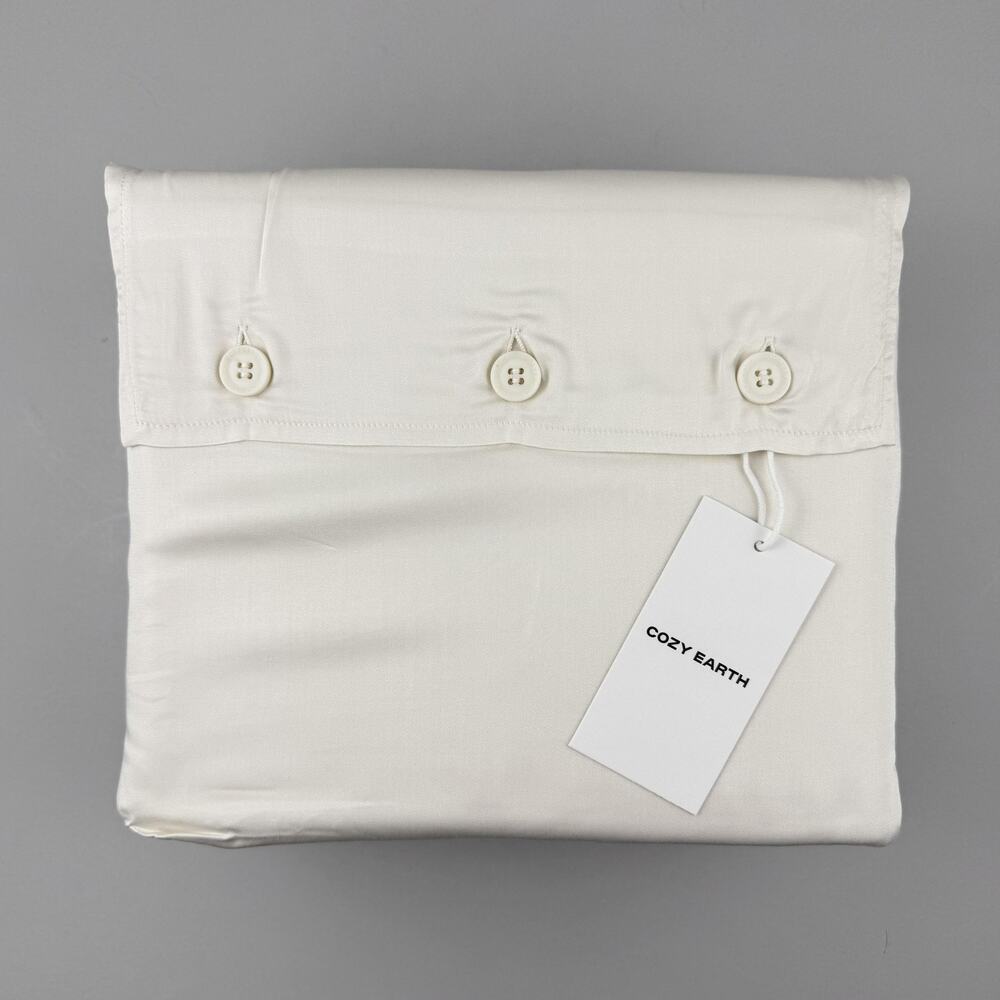 Cozy Earth Bamboo Sheet Set KING Creme Cooling Luxury Bedding Cream New